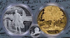ЦБ выпустил три монеты к 225-летию со дня рождения Пушкина