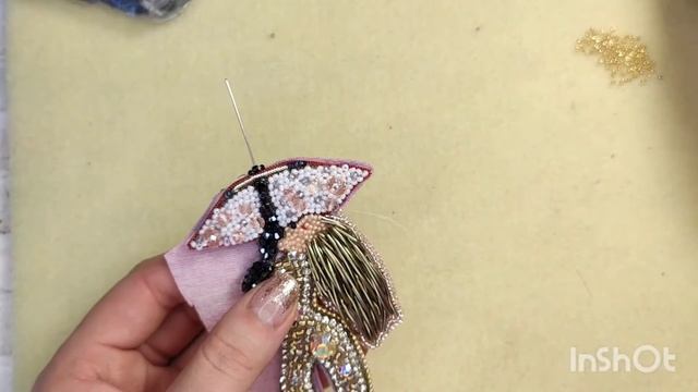 оплетаю брошь стрелец/ необычная брошь