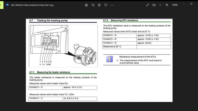 Сопротивления обмоток теплового насоса тена сопротивление датчика температуры посудомоечной Bosch смотреть онлайн