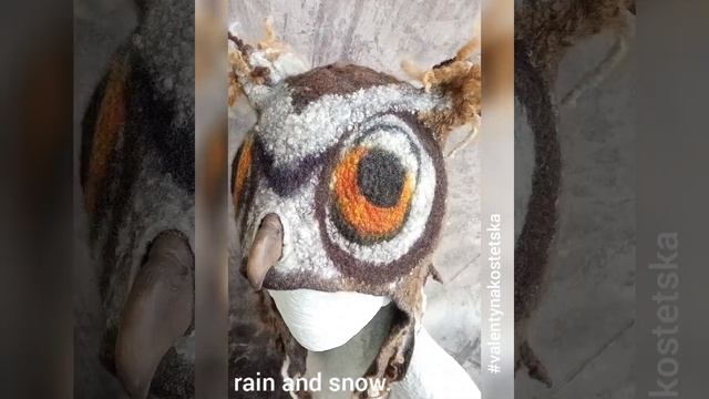 Felted Owl hat! Шапка Сова!