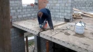 Резка плиты перекрытия 220 мм