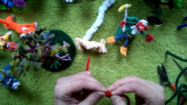 Синельная проволока . Chenille stems . После мастер - класса и перед ним . After and betore .