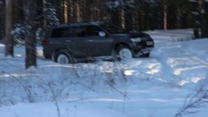 паджеро спорт по снегу