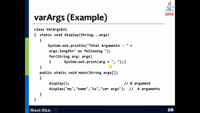 Java Part-12 | Var Args function in Java (Gujarati)