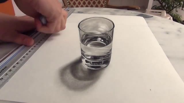 3d рисование / 3d drawing - Стакан с водой смотреть онлайн