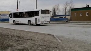 Автобус НефАЗ-5299-20-15 (№ Е 701 СК 154) проезжает остановку Совхоз Бердский