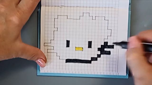 Как нарисовать Kитти по клеточкам