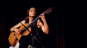 Ana Vidovic plays Grande Ouverture Op  61 by Mauro Giuliani on a classical guitar