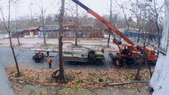 Замена столбов в Севастополе 21.11.2015 смотреть онлайн