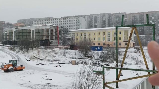 Мост будущего улицы Душенова и улицы Моисеева. Город Полярный ЗАТО Александровск смотреть онлайн