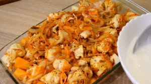 Запеченная картошка в духовке с тыквой и мясом. СУПЕР БЛЮДО!