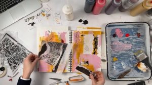 Sketchbook Session LIVE (replay) - January 12, 2023 #abstractart #mixedmedia #collage #arttutorial