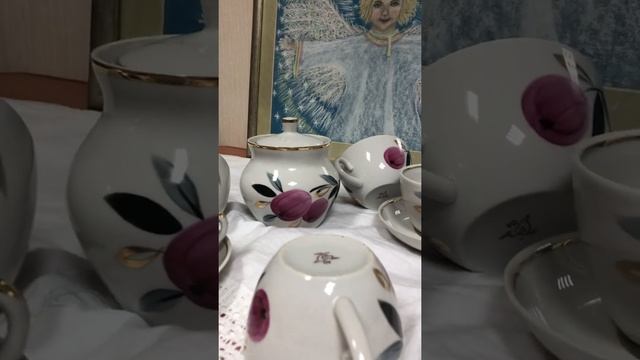 Фарфоровый сервиз Кузяевского фарфорового завода