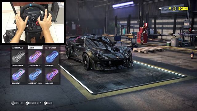 NFS HEAT Lotus Exige S [ MODIFIED ] At Garage Part 2 - LOGITECH G29 gameplay смотреть онлайн