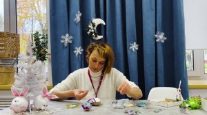 ☃ Новогодняя игрушка своими руками - Корзина с цветами ?