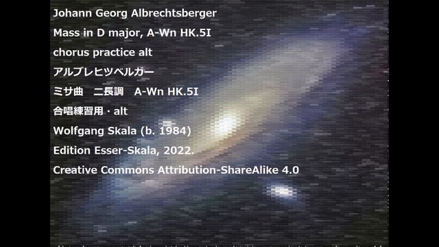 Johann Georg Albrechtsberger Mass in D major, A-Wn HK.5I chorus practice alt смотреть онлайн