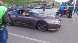 Toyota Supra 2JZ Turbo Flutter Sounds & 2-step revs!