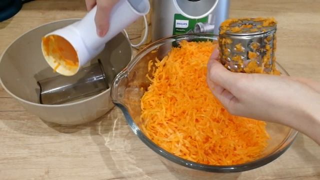 Заготовка моркови при помощи мясорубки Philips/Быстрее терки в 10 раз!