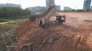 Part 7| Ultimately Huge Land filling Constdution Machines Big Dozer Move Rock Stone Leveling Land