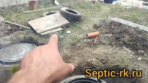Очистная станция ЛОС своими руками из переливного септика без дна в Симферополе.