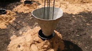 Свайно-ростверковый фундамент. Фундамент на буронабивных сваях. construction work, foundation works