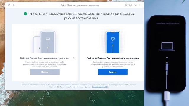 Режим восстановления iphone 12 mini ——Как войти и выйти в Режим восстановления iPhone  С Reiboot