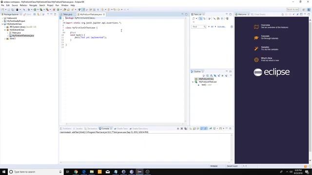 First JUnit test in Eclipse IDE смотреть онлайн