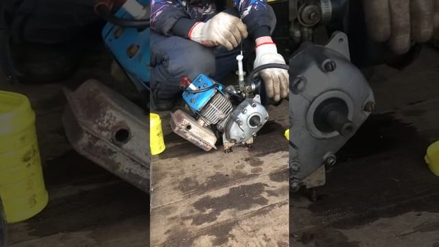 Запуск двигателя от мотоблока Крот смотреть онлайн