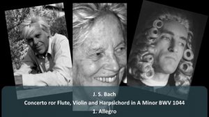 J. S. Bach - Concerto for Flute, Violin and Harpsichord in A Minor BWV 1044 - 1. Allegro (1/3)