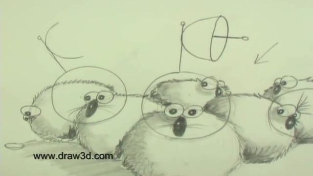 HowToDraw with Mark Kistler Part 2 Non Manga Space Hamsters!