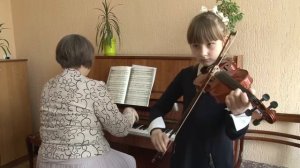 А. Комаровский, Концерт № 2 для скрипки и фортепиано, 1 ч, исп. Варвара Бобикова, 9 лет, г. Гродно
