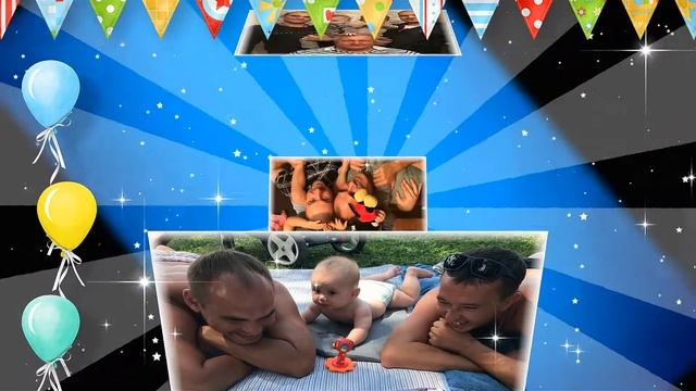 Слайдшоу на годик ребенку (мальчик) смотреть онлайн