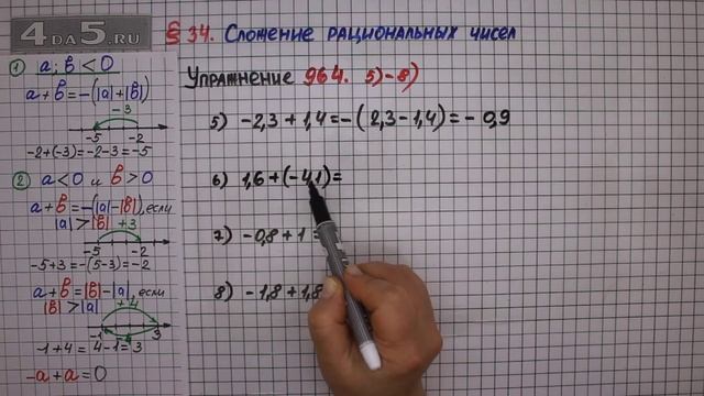 Упражнение № 964 (Вариант 5-8) – Математика 6 класс – Мерзляк А.Г., Полонский В.Б., Якир М.С. смотреть онлайн