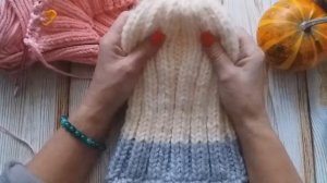 МК / Вязание шапки с отворотом, резинкой 2х2