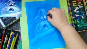 Как нарисовать Миго пастелью из Мультфильма Смолфут | How to Draw Migo From Smallfoot