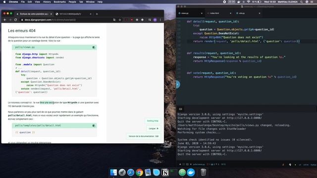 Django - Vues plus complexes et découvertes des erreurs 404 (Ep 4 - partie 3) смотреть онлайн