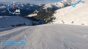 Arena Zillertal, Austria, black ski run 42, maybe the best ski piste in Gerlos.