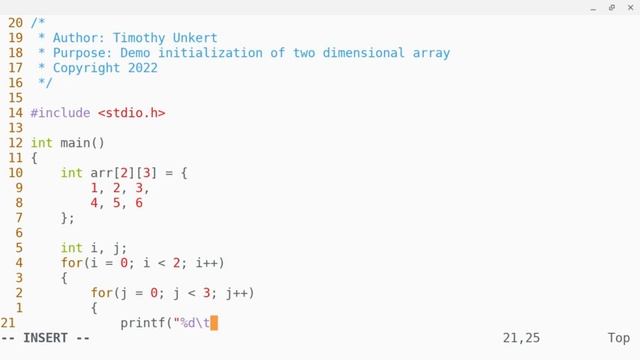 C Programming Tutorial - Initialize a Multi Dimensional Array смотреть онлайн