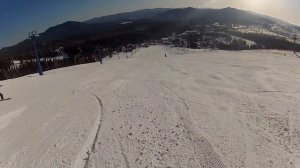 самый быстрый спуск на сноуборде в Шерегеше!