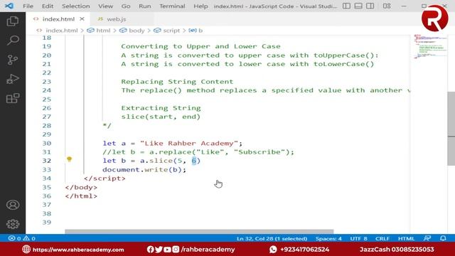 21 JavaScript Strings Method | JavaScript Tutorials In Urdu And Hindi By @RahberAcademy