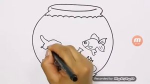 Comment dessiner et colorier un aquarium pour enfants simplement?