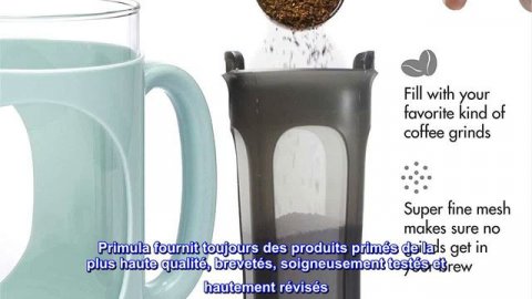 Bon produit - Primula Burke Deluxe Cold Brew Cafetière glacée, poignée confortable, carafe en verr