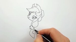 Как Нарисовать Пони Эпплджек поэтапно (Май литл пони) ✔