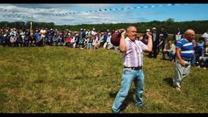 Сабантуй в Ульяновске. Выступление гиревиков.