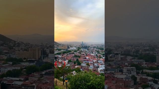 Тбилиси с Крепости Нaрикала в июне #tbilisi #georgia #тбилиси #shorts