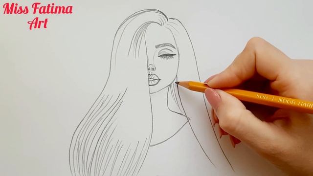 КАК НАРИСОВАТЬ ДЕВУШКУ || РИСУНОК КАРАНДАШОМ || HOW TO DRAW A GIRL смотреть онлайн