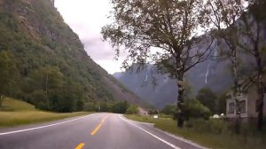 Fjords and Tvindefossen waterfall