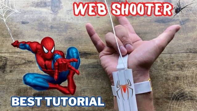 SPIDER MAN WEB SHOOTER PAPER CRAFT FULL TUTORIAL | DIY PAPER WEB SHOOTER ORIGAMI WORLD WEAPON CRAFT