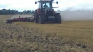 Работа лущильника ЛДП-8 по стерне