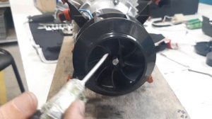 9 Установка крыльчатки наружнего обдува. Воздушны отопитель АРКТИК 4Д-24